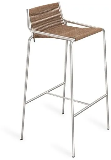 Thorup Copenhagen Noel Bar Stool H77 Steel/Brown Wool