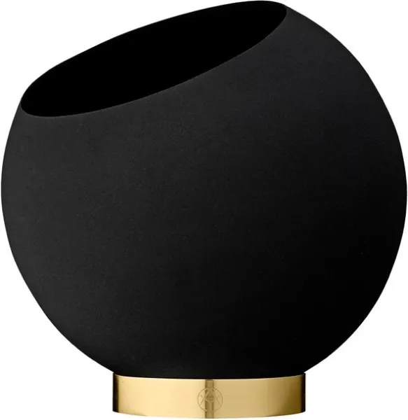 AYTM GLOBE Flower Pot Black Ø21 cm