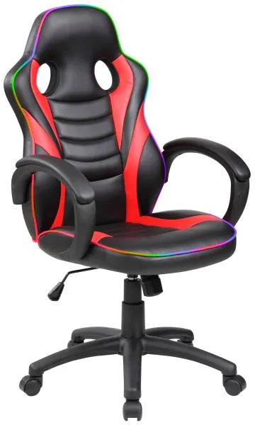 Homeville Exracer Jason LED faux leather black/red