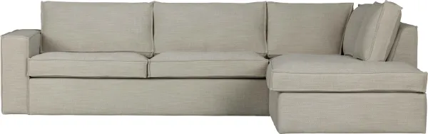 Freddie, Right-facing corner sofa, natural, H90x197x283 cm