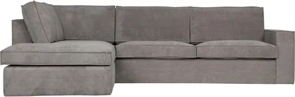 Thomas, Left-facing corner sofa, grey, H92x283x197 cm