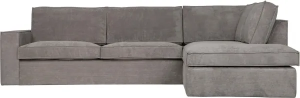 Thomas, Corner sofa right-facing, light grey, H92x283x197 cm