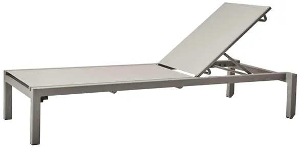 Cane-Line Relax sun lounger - light grey