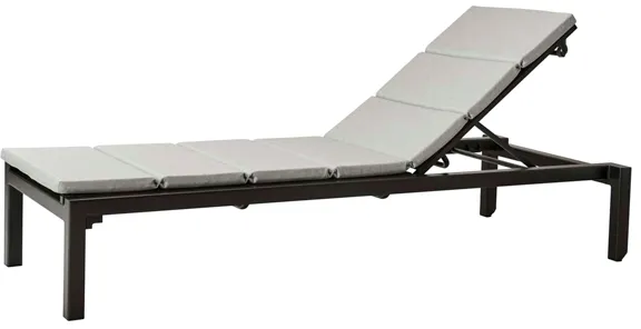 Cane-Line Relax sun lounger - lava grey with light grey cushion