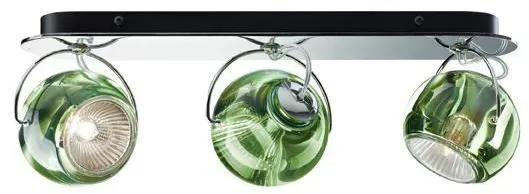 Fabbian Beluga Wall/Ceiling Lamp Triple Green