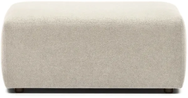LAFORMA Neom end pouffe module - beige fabric (75x89)