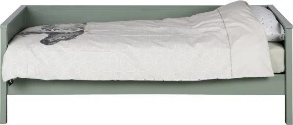 Nikki, Sofa bed, green, H73x208x100 cm, pine