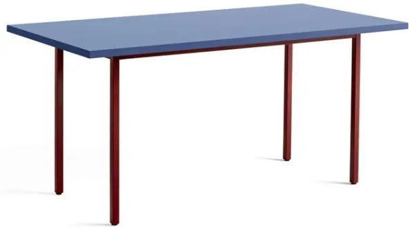 HAY Two-Colour Dining Table L160 Maroon Red/Blue