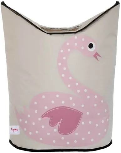3 Sprouts Laundry Basket, Swan
