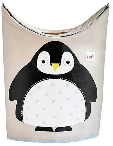 3 Sprouts Laundry Basket, Penguin
